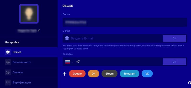 Профиль игрока Профиль игрока